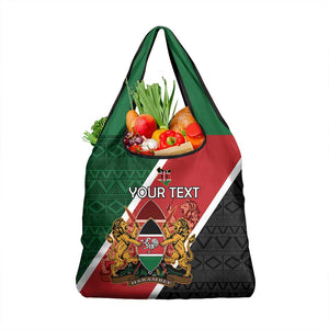 Personalised Kenya Grocery Bag Flag Style - African Pattern