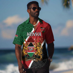 Personalised Kenya Hawaiian Shirt Flag Style - African Pattern