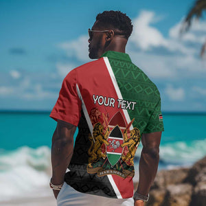 Personalised Kenya Hawaiian Shirt Flag Style - African Pattern