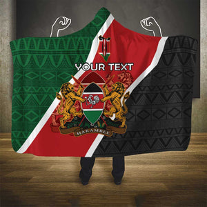 Personalised Kenya Hooded Blanket Flag Style - African Pattern