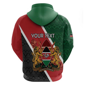 Personalised Kenya Hoodie Flag Style - African Pattern