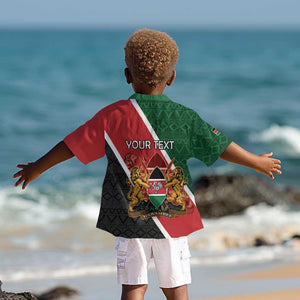 Personalised Kenya Kid Hawaiian Shirt Flag Style - African Pattern