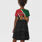 Personalised Kenya Kid Short Sleeve Dress Flag Style - African Pattern