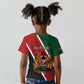 Personalised Kenya Kid T shirt Flag Style - African Pattern