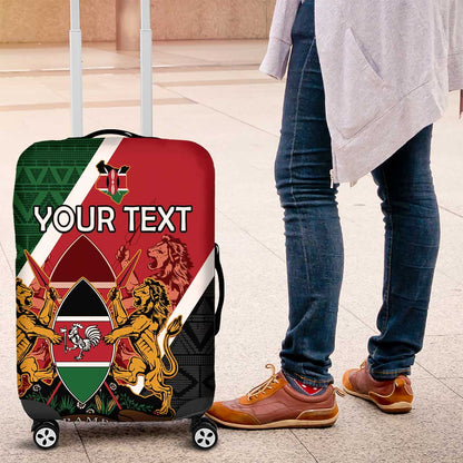 Personalised Kenya Luggage Cover Flag Style - African Pattern