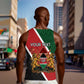 Personalised Kenya Men Tank Top Flag Style - African Pattern