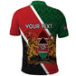 Personalised Kenya Polo Shirt Flag Style - African Pattern