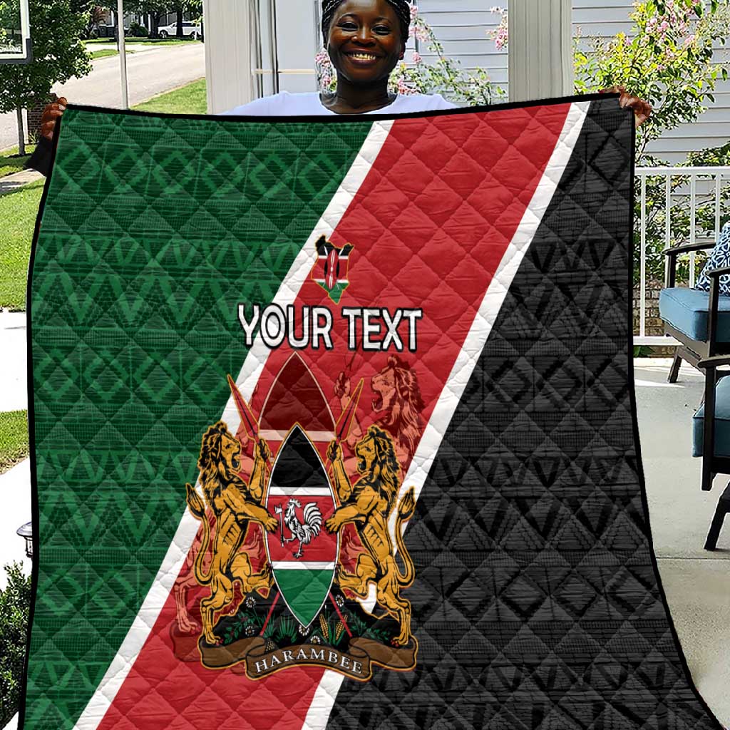 Personalised Kenya Quilt Flag Style - African Pattern
