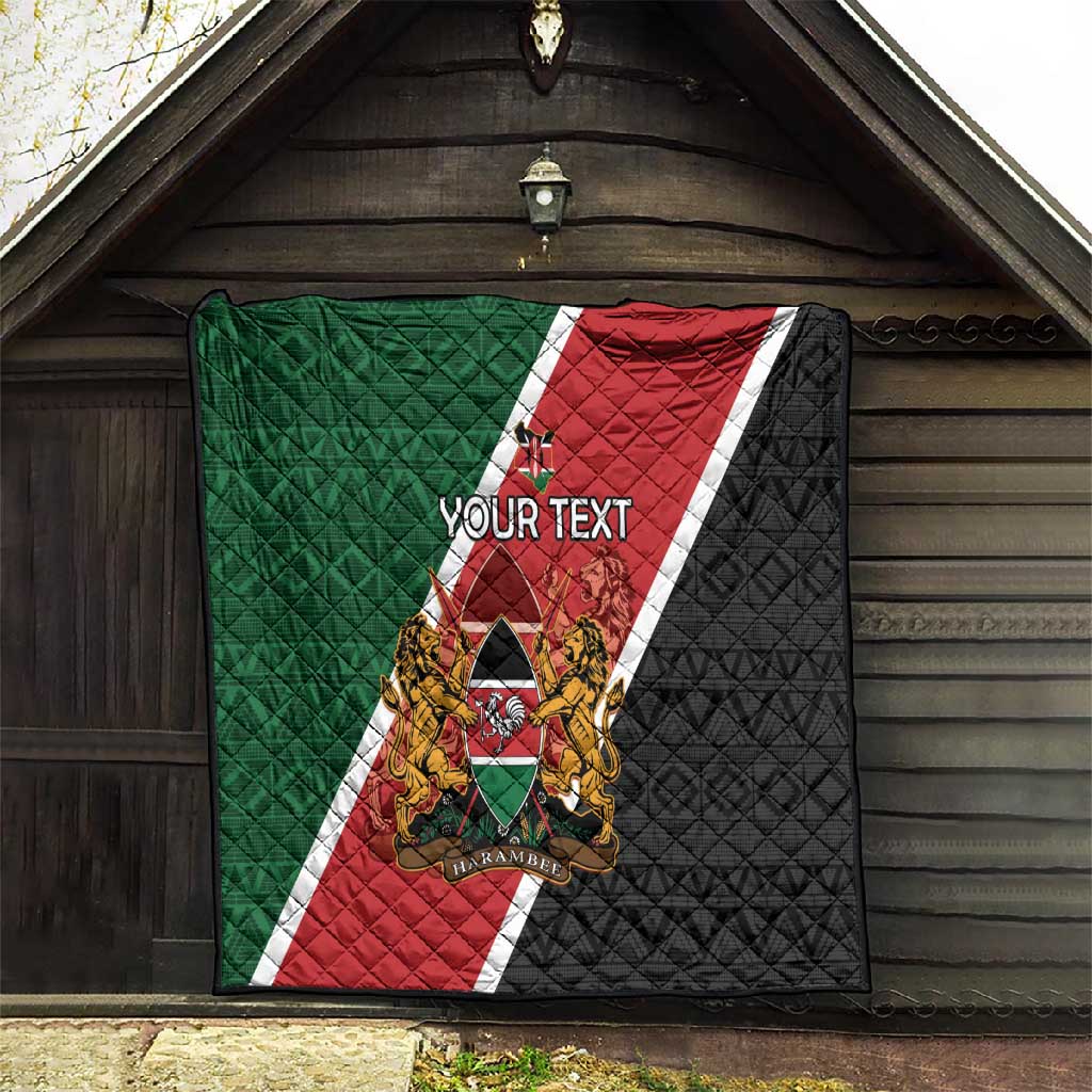 Personalised Kenya Quilt Flag Style - African Pattern