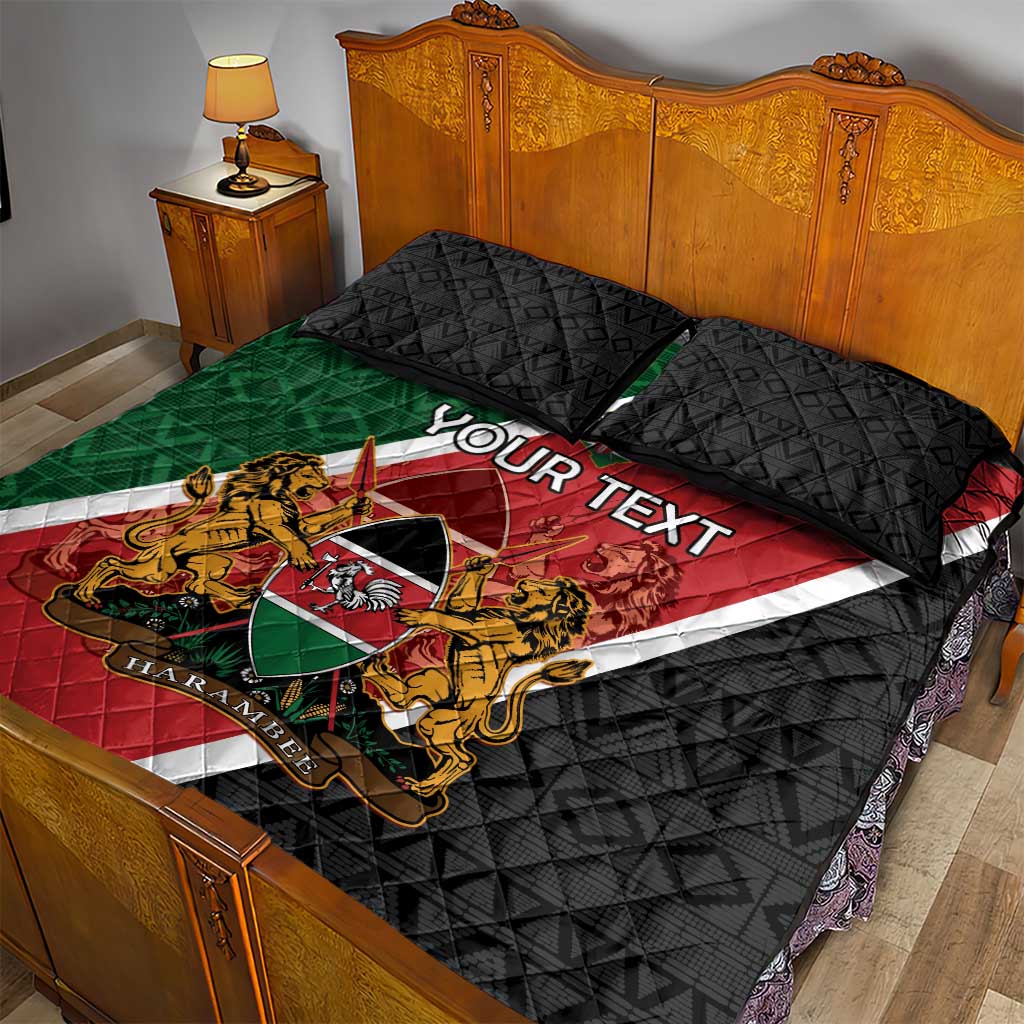 Personalised Kenya Quilt Bed Set Flag Style - African Pattern