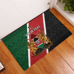 Personalised Kenya Rubber Doormat Flag Style - African Pattern