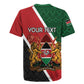 Personalised Kenya Rugby Jersey Flag Style - African Pattern
