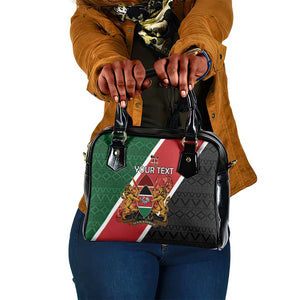 Personalised Kenya Shoulder Handbag Flag Style - African Pattern