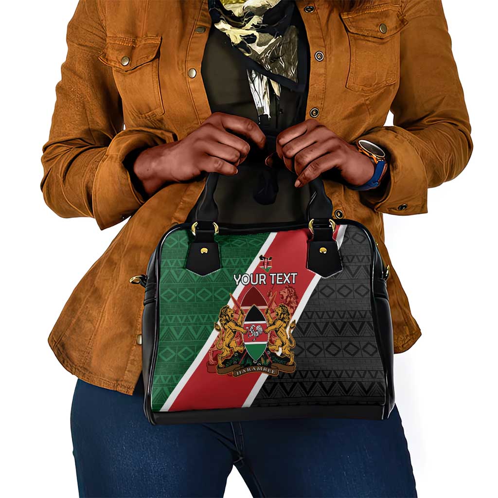 Personalised Kenya Shoulder Handbag Flag Style - African Pattern