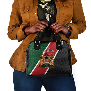 Personalised Kenya Shoulder Handbag Flag Style - African Pattern