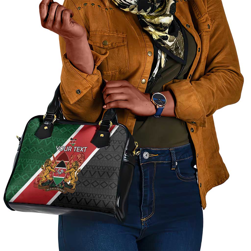 Personalised Kenya Shoulder Handbag Flag Style - African Pattern