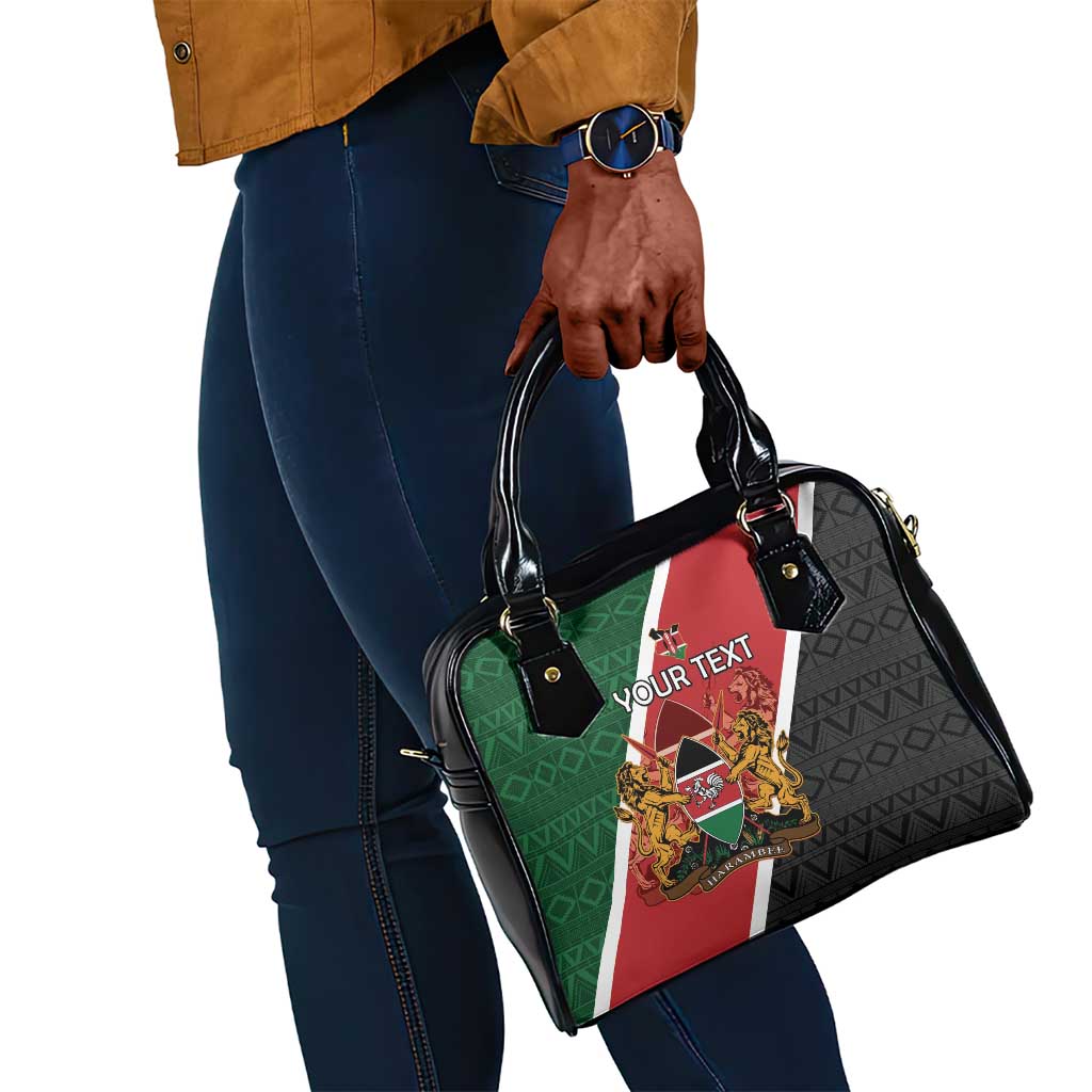 Personalised Kenya Shoulder Handbag Flag Style - African Pattern