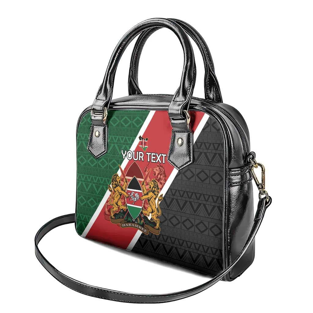 Personalised Kenya Shoulder Handbag Flag Style - African Pattern