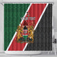 Personalised Kenya Shower Curtain Flag Style - African Pattern