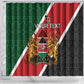 Personalised Kenya Shower Curtain Flag Style - African Pattern