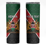 Personalised Kenya Skinny Tumbler Flag Style - African Pattern