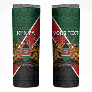 Personalised Kenya Skinny Tumbler Flag Style - African Pattern