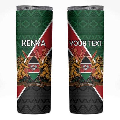 Personalised Kenya Skinny Tumbler Flag Style - African Pattern