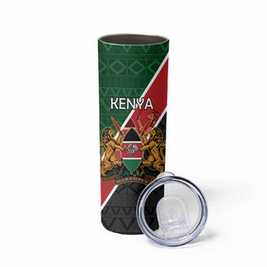 Personalised Kenya Skinny Tumbler Flag Style - African Pattern