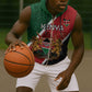 Personalised Kenya Sleeveless Zip Hoodie Flag Style - African Pattern - African Pride