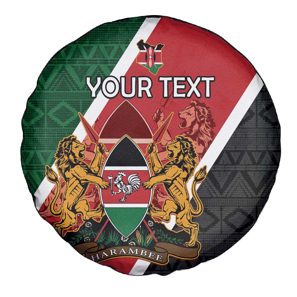 Personalised Kenya Spare Tire Cover Flag Style - African Pattern