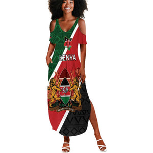 Personalised Kenya Summer Maxi Dress Flag Style - African Pattern