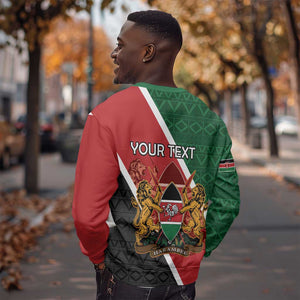 Personalised Kenya Sweatshirt Flag Style - African Pattern