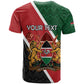 Personalised Kenya T shirt Flag Style - African Pattern