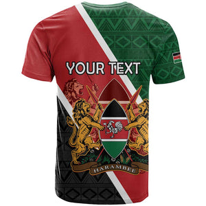 Personalised Kenya T shirt Flag Style - African Pattern