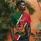 Personalised Kenya T shirt Flag Style - African Pattern