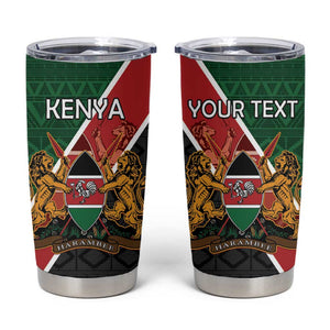 Personalised Kenya Tumbler Cup Flag Style - African Pattern