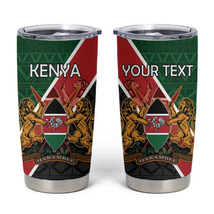 Personalised Kenya Tumbler Cup Flag Style - African Pattern
