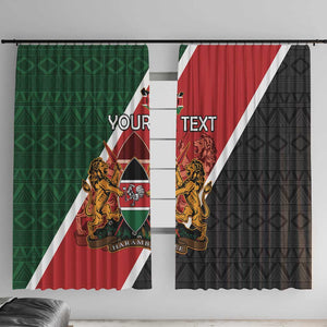 Personalised Kenya Window Curtain Flag Style - African Pattern