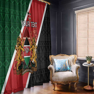 Personalised Kenya Window Curtain Flag Style - African Pattern
