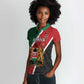 Personalised Kenya Women Polo Shirt Flag Style - African Pattern
