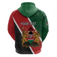 Personalised Kenya Zip Hoodie Flag Style - African Pattern