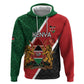 Personalised Kenya Zip Hoodie Flag Style - African Pattern