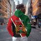 Personalised Kenya Zip Hoodie Flag Style - African Pattern
