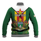 Personalised Zimbabwe Independence Day Baseball Jacket Coat Of Arms Fire Lilies