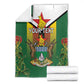 Personalised Zimbabwe Independence Day Blanket Coat Of Arms Fire Lilies