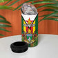 Personalised Zimbabwe Independence Day 4 in 1 Can Cooler Tumbler Coat Of Arms Fire Lilies