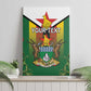 Personalised Zimbabwe Independence Day Canvas Wall Art Coat Of Arms Fire Lilies