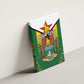 Personalised Zimbabwe Independence Day Canvas Wall Art Coat Of Arms Fire Lilies