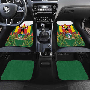 Personalised Zimbabwe Independence Day Car Mats Coat Of Arms Fire Lilies