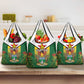 Personalised Zimbabwe Independence Day Grocery Bag Coat Of Arms Fire Lilies